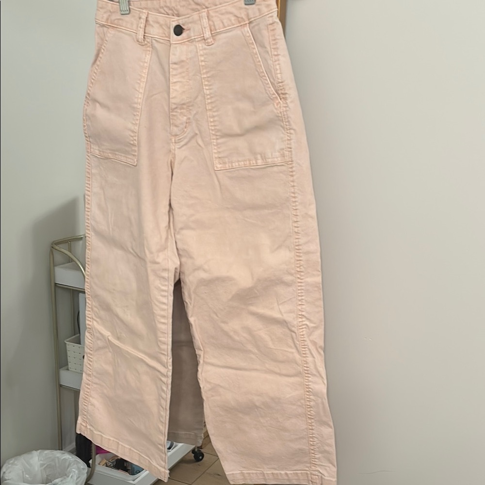 Light Pink Wide-Leg Pants